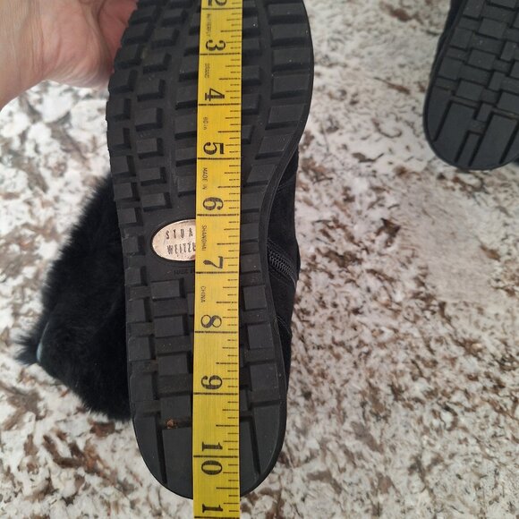 Stuart Weitzman black suede snow boots size 7.5 M‎ - Picture 9 of 9